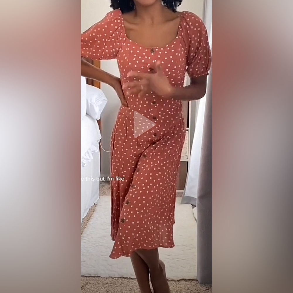 Orange Polka Dot Dress - Picture 7 of 7